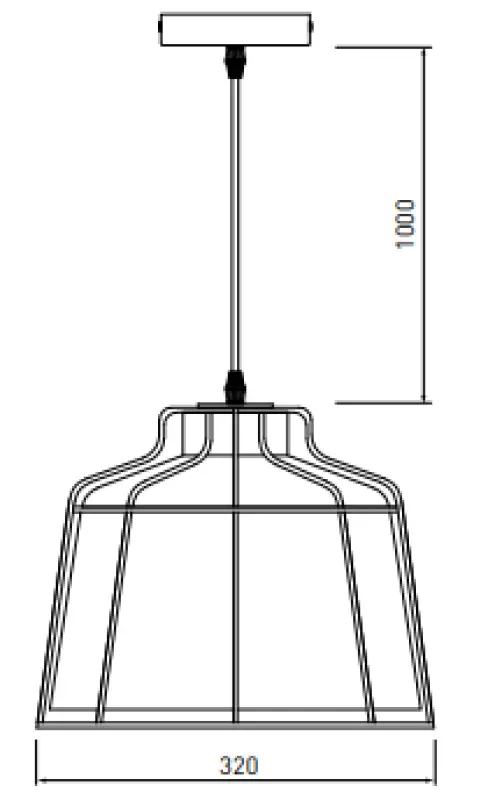 Декоративна червена лампа за окачване Goa с декоративна златна рамка 3536