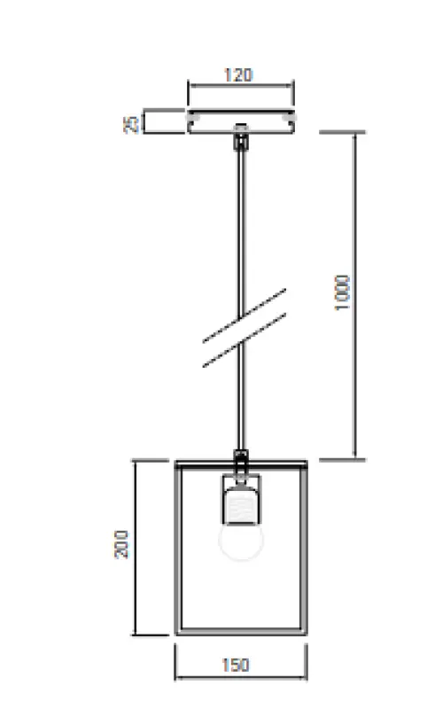 Декор Diu черна геометрична висяща лампа с 1 светлинен източник ширина 15 см 3598