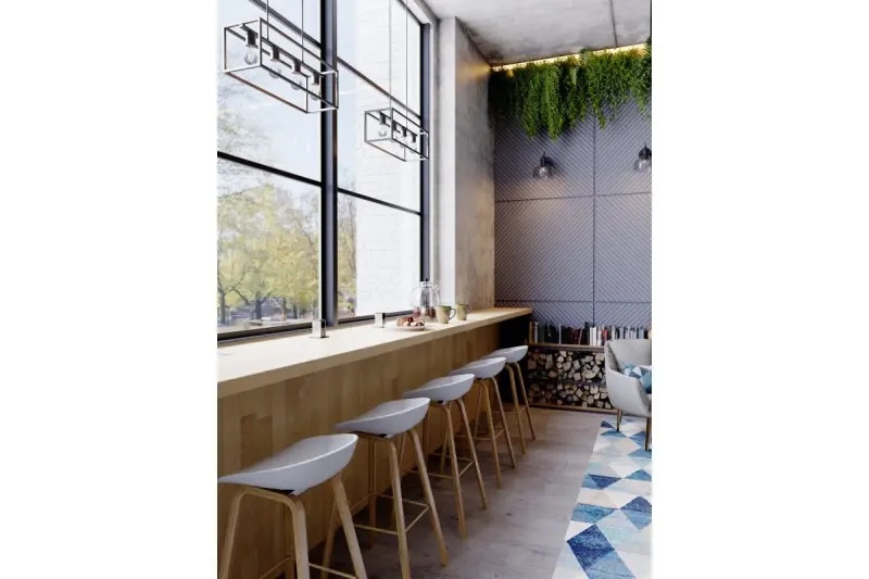 Декор Diu черен геометричен висящ лампион с 4 светлинни източника ширина 60 см 3635