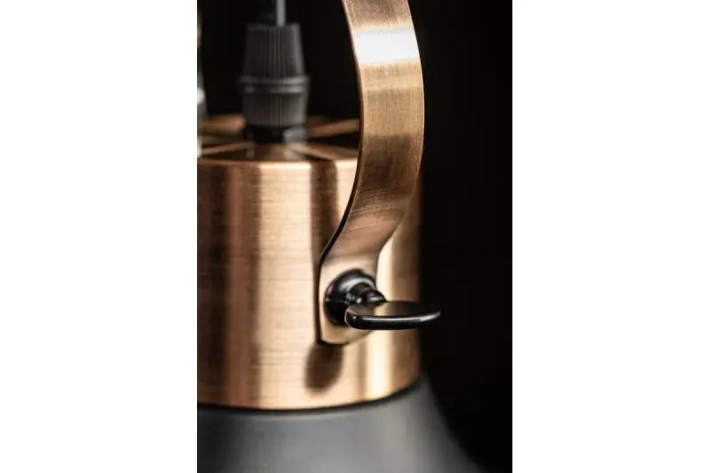 Декор Мис черен метален висящ лампион с крепеж за капачка във формата на петролна лампа 2363