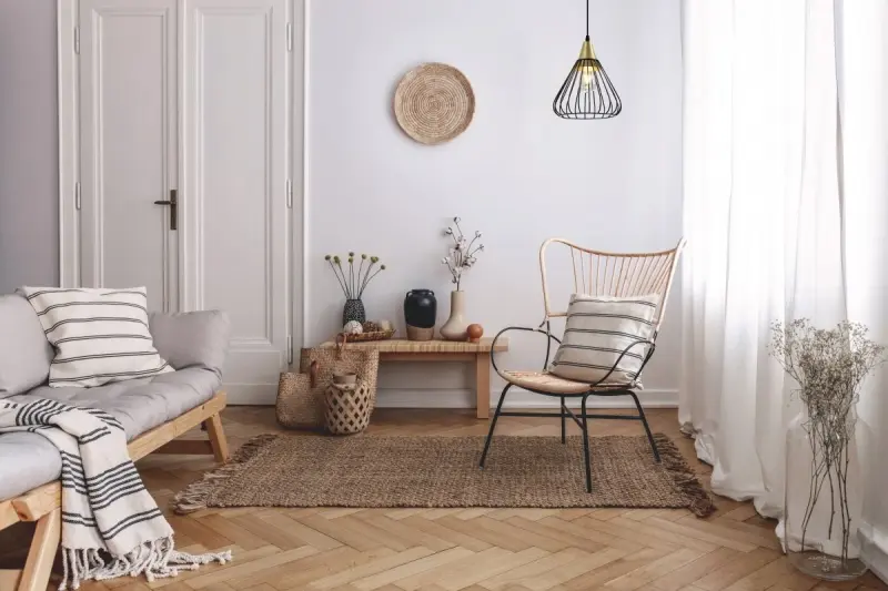 Декоративна лампа Tess в черно и златно, с метален корпус във формата на конус, направена от дрот 2394