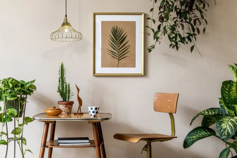 Декоративен елемент Lotte златен конусовиден винтидж лампион с окачена жица 2646