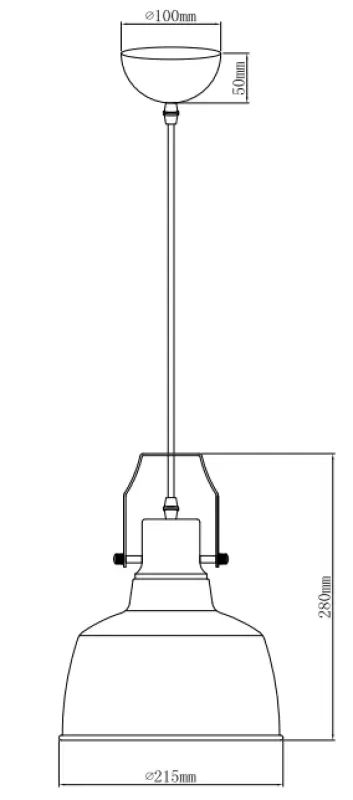Декор Монро модерен черен златен висящ лампион 6958