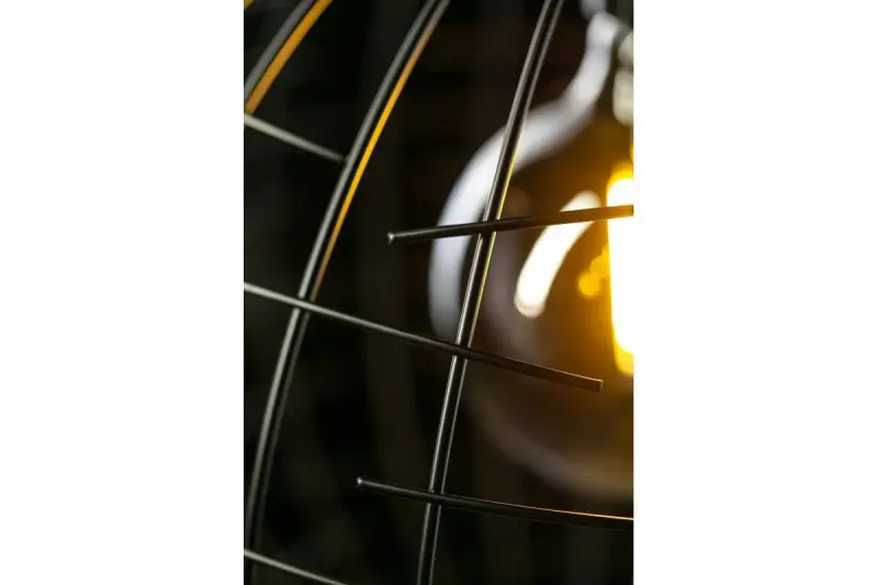 Декор Viela черен златен метален висящ лампион с нишковидна форма, сферичен диаметър 35 см 6996