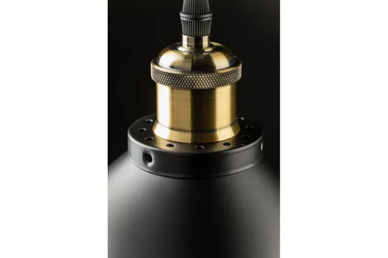 Декор Мани черна златна метална висяща лампа с диаметър 30 см 4076