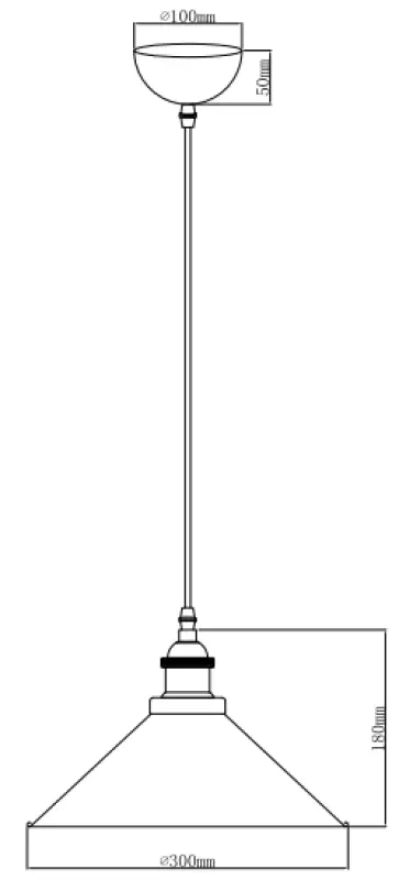 Декор Мани черна златна метална висяща лампа с диаметър 30 см 4076