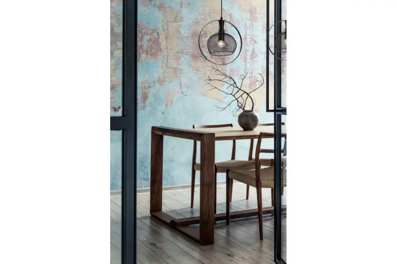 Декор Xalis висяща лампа с черна жична капачка с метален ръб диаметър 19,5 см 7214