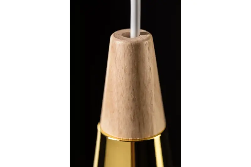 Декор Сканди модерен бял окачен лампион 35 см диаметър 7504