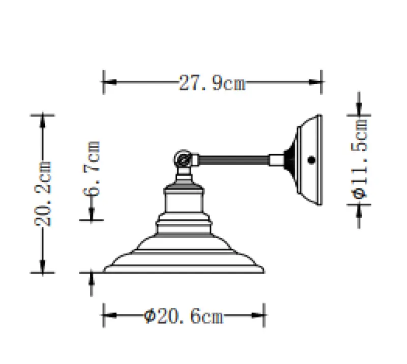 Декор Loret регулируема антрацитова стенна лампа с диаметър 20 см 7727
