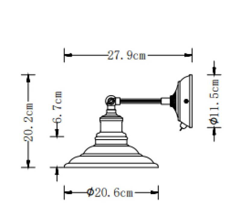 Декоративен Loret регулируем бял стенен аплик с превключвател 20 см диаметър 8267