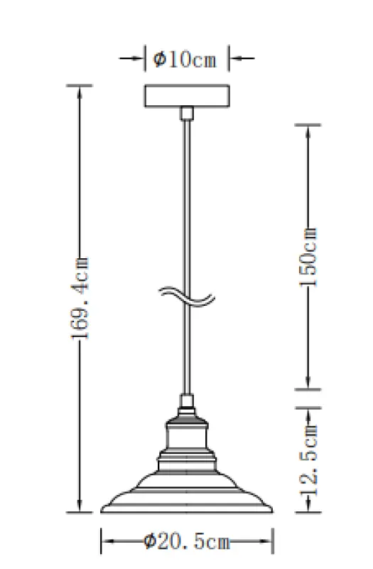 Декор Loret безвременен сив пендар лампа с диаметър 20,5 см 8854