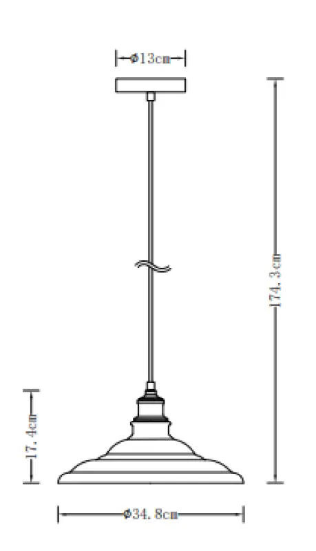 Декор Loret безвременен черен висящ лампион с диаметър 34,8 см 9721