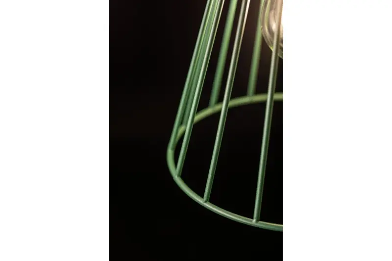 Декор Калиопе модерен зелен лампион с висяща нишка 18 см диаметър 8044