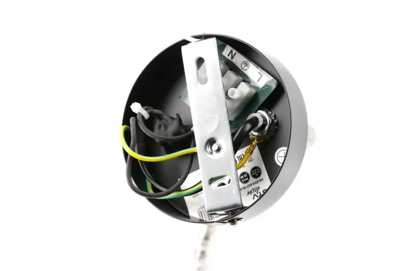 Декор Еторе черен стенен аплик с метален рамо 11 см диаметър 1860