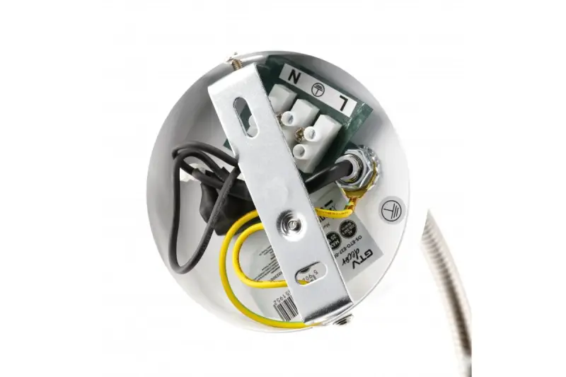 Декор Etore бял стенен аплик с метален ръкав 11 см диаметър 1952