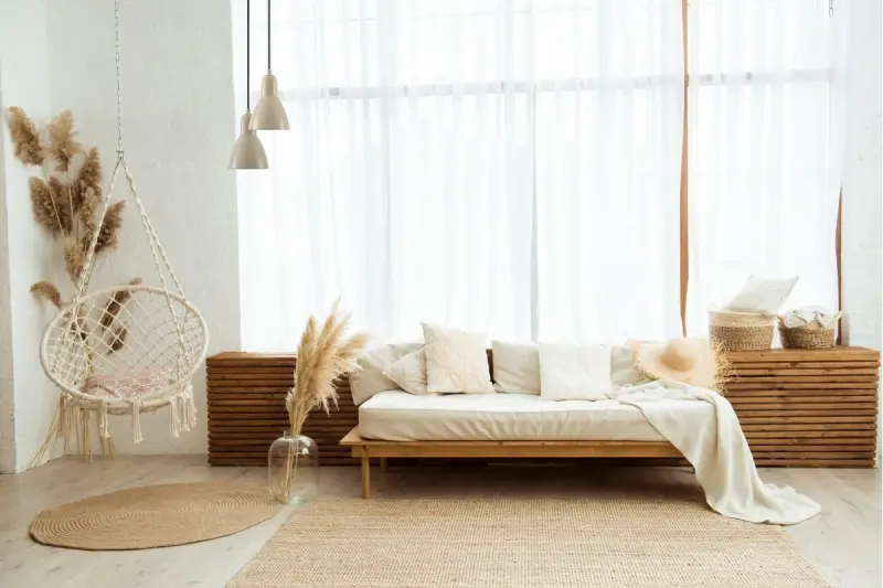 Декор Etore бежова висяща лампа с черен кабел 2089