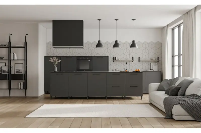 Декор Данте черен матови пендар лампион с бяла вътрешност диаметър 27.5 см 2119