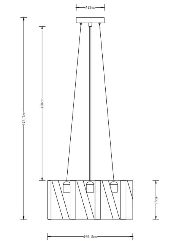 Декор Melody черен люстър с макс. 3 светлинни източника диаметър 39,5 см 2638