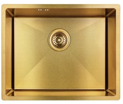 Aquadesign Sinks Иноксова мивка PVD gold 50x40 за вмонтаж под, над и на нивото на плота 1208957698