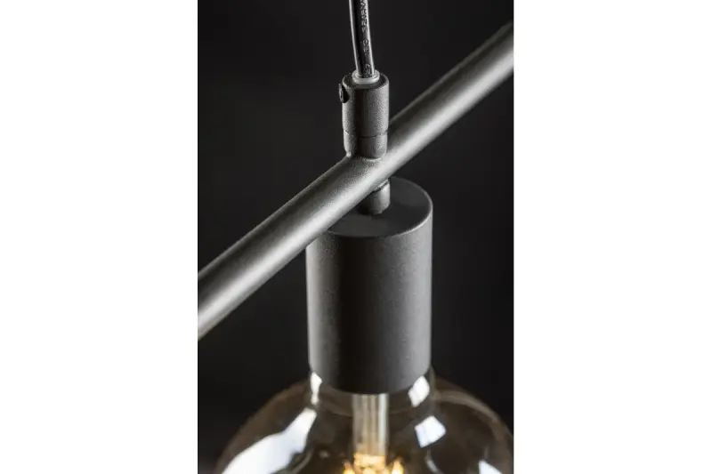 Декоративна сива квадратна лампа за окачване с една точка Lija 2836