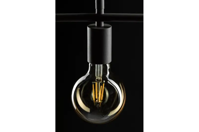 Декоративна сива квадратна лампа за окачване с една точка Lija 2836