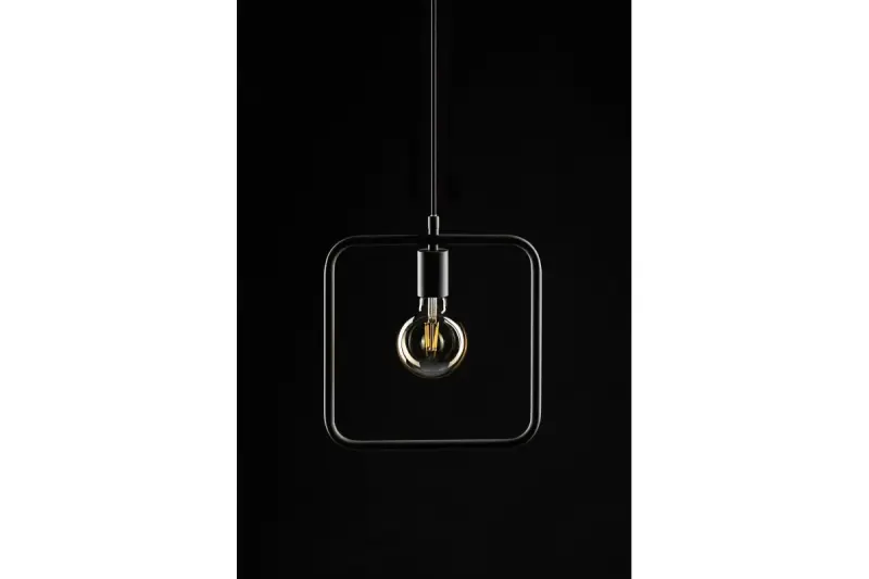 Декоративна сива квадратна лампа за окачване с една точка Lija 2836