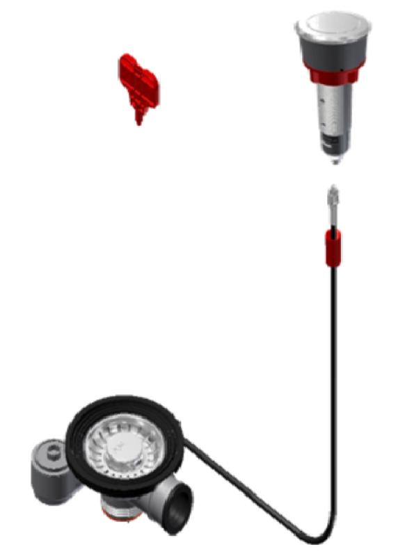 Franke Комплект за мивки с интегриран дренаж (турбо) с автоматично оттичане и бутон неръждаема стомана 1208957709