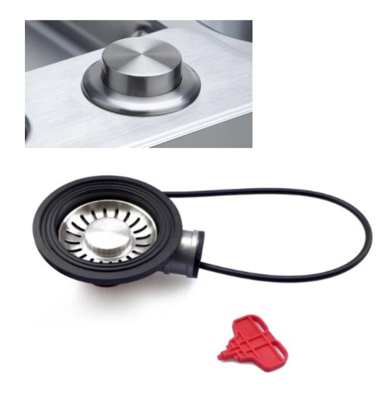 Franke Комплект за мивки с интегриран дренаж (турбо) с автоматично оттичане и бутон неръждаема стомана 1208957709