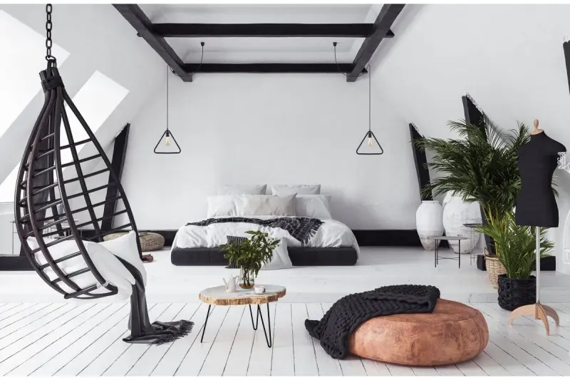 Декор Гия черен монопунктов триъгълен пендар 2621