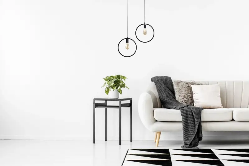 Декор Фия черен кръгъл пендар лампа с една точка 2805