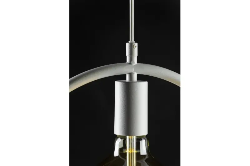 Декор Фия бял кръгъл еднопунктов обесен лампион 2898