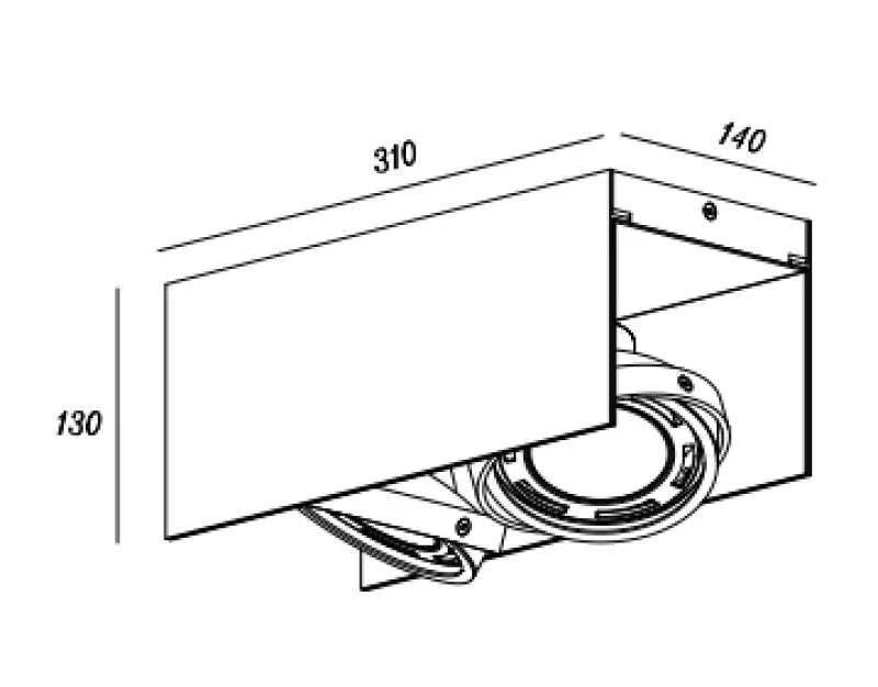 Декор Версо черен златен таванен аплик с движеща се глава два светлинни източника 4212