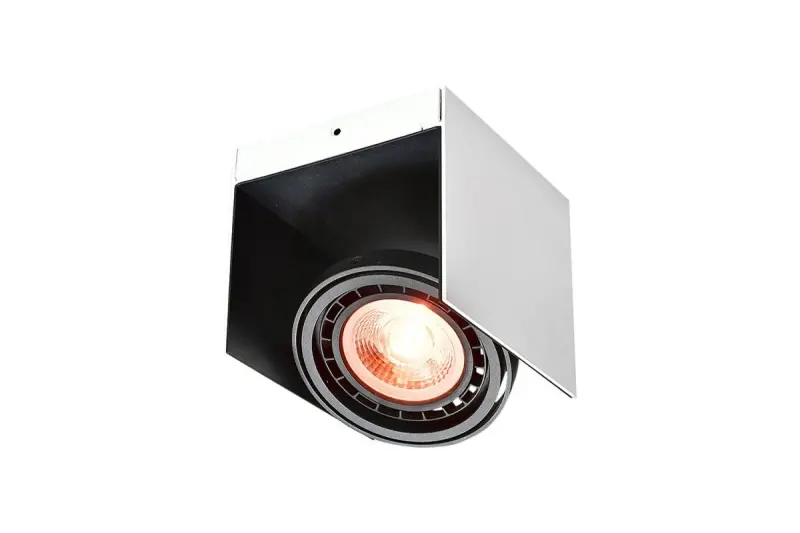 Декоративна Версо черно-бяла таванна лампа с движеща се глава 1 светлинен източник 4236