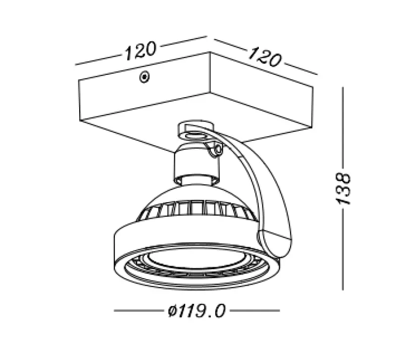 Декоративна таванна или стенна лампа Wally в антрацит с движеща се глава, 1 светлинен източник 4281
