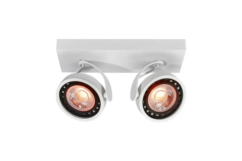 Декоративна таванна или стенна лампа Wally с бял въртящ се глава 2 светлинни източника 4373