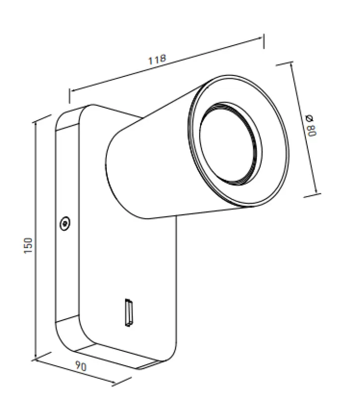 Декоративна модерна бяла стенна лампа Elli с превключвател 4434