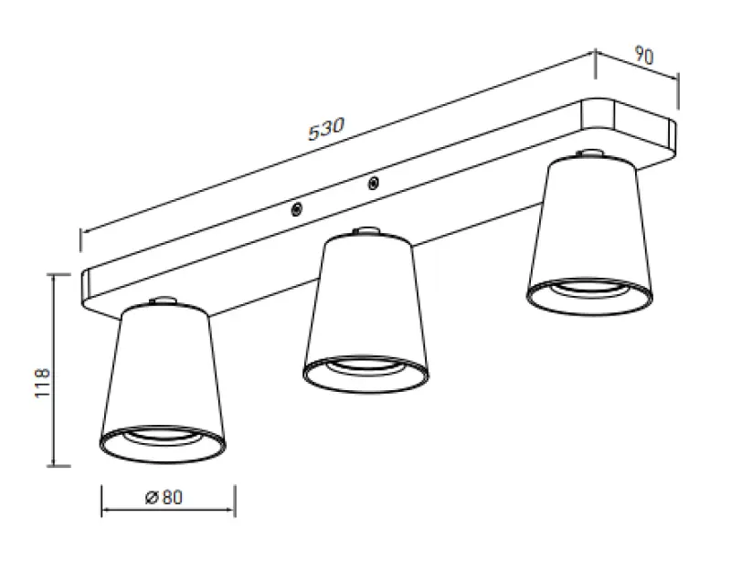 Декор Elli модерен бял таванен аплик с 3 светлинни източника 4502