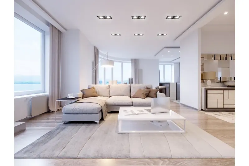 Декор Milo черен вграден плафон без рамка с 2 светлинни източника 4755