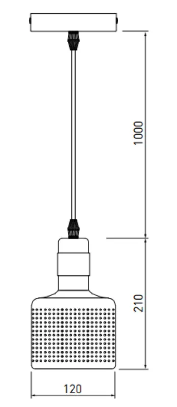 Декор Bellis черна златна цилиндрична висяща лампа с 1 светлинен източник 4666