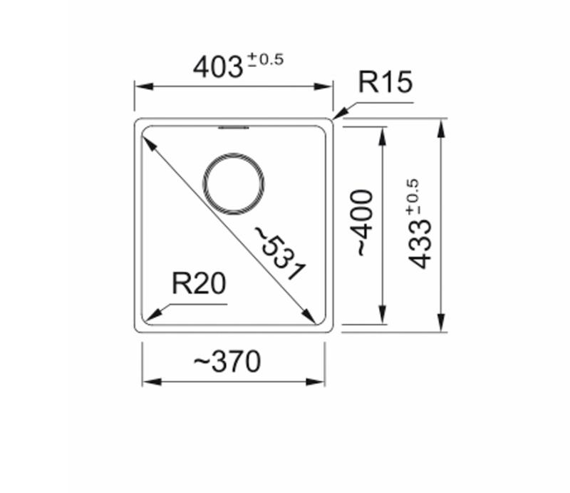 Franke Maris MRG 110-37 Фрагранит матов черен мивка под плот
