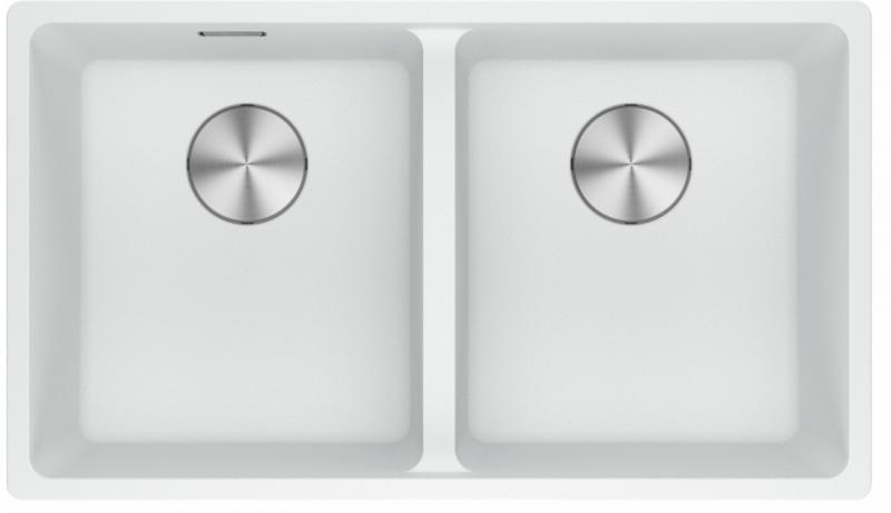 Franke Maris MRG 220-35-35 Fragranite Полярно бял двоен мивката с плоска вградка