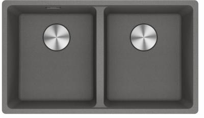 Franke Maris MRG 220-35-35 Fragranite Сив камък двойна мивка за плоско вграждане