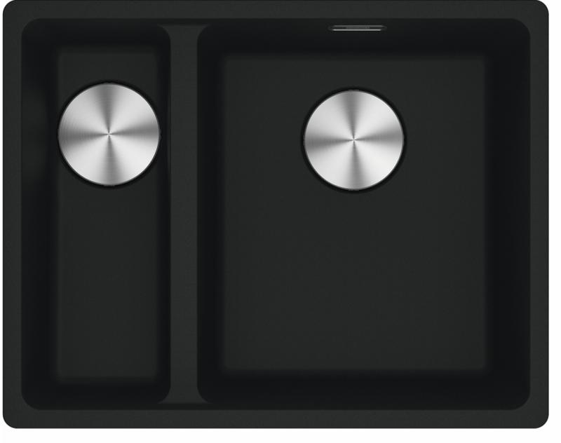 Franke Maris MRG 260-34-15 Fragranite матов черен мивка Десен бак за плоско вграждане