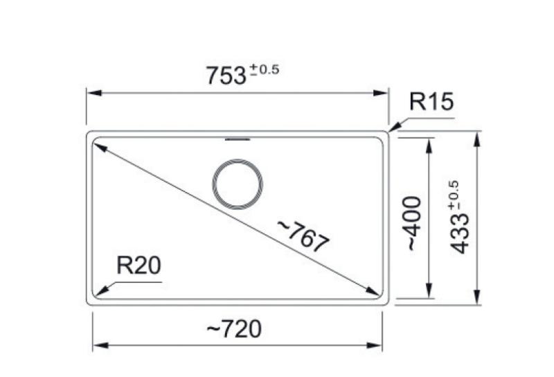 Франке Марис MRG 210-72 Фраграните Оникс вградена мивка