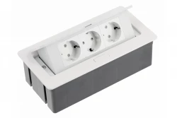 Indux Flip Medium Кухненско контакт за работния плот или горния шкаф в бяло с 3 гнезда 1208957843