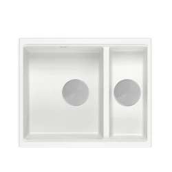 Quadri Newport II бяла 1,5 мивка от гранит за монтаж отгоре и отдолу 555x460 1208957860