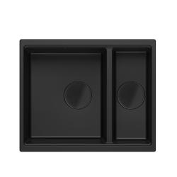 Quadri Newport II Черна 1,5 мивка от гранит за монтаж отгоре и отдолу 555x460 1208957861