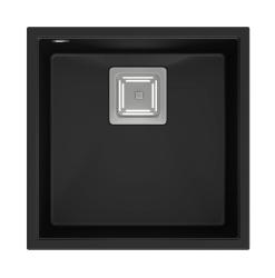 Quadri Quadrangle Черна гранитна мивка 42x42, монтаж под плота 1208957887