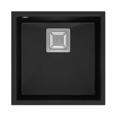 Quadri Quadrangle Черна гранитна мивка 42x42, монтаж под плота 1208957887