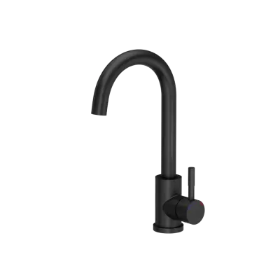 Quadri Kendal Черна гранитна мивка 60x44 с отцедник, смесител и диспенсър 1208957889